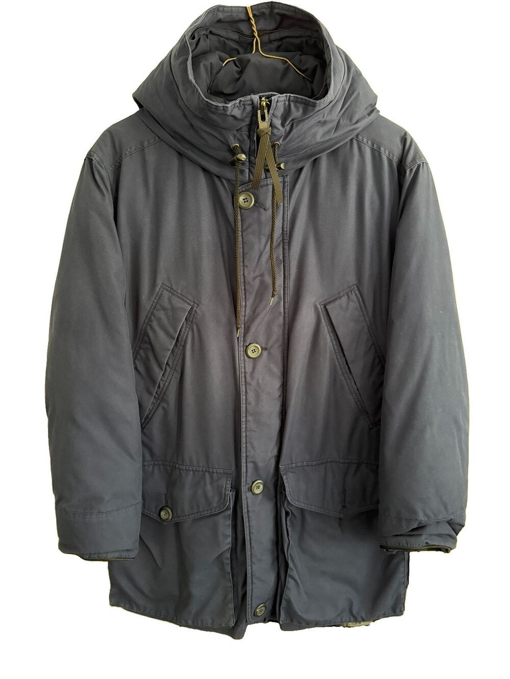 Eddie Bauer Superior Polar Parka Men’s M Goose Down Navy Winter Coat | Y2K 2000s